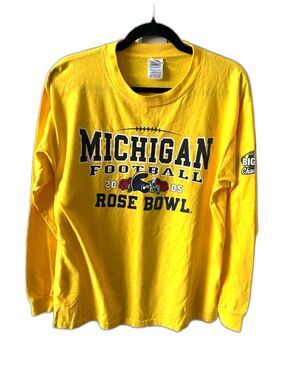 Michigan Wolverines Vintage 2005 Rose Bowl Cotton Tee - Size Medium